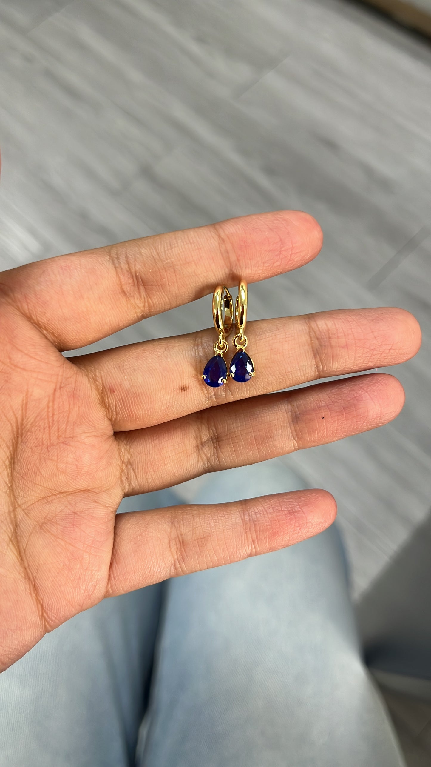 Heated Sapphire Hoops