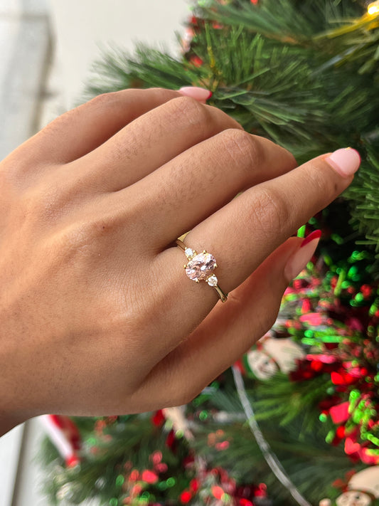 Morganite and Diamond ring